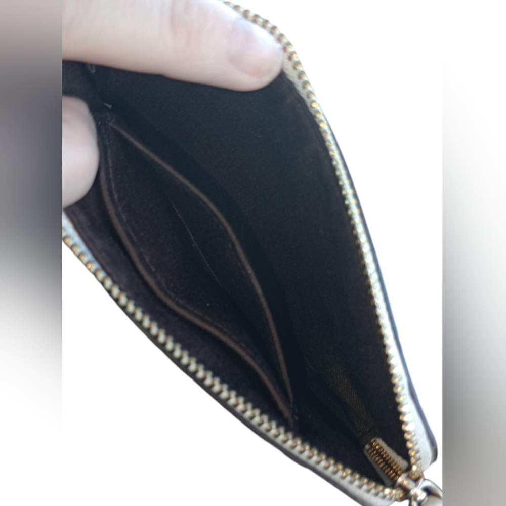 New Coach White and Black and Gold Wristlet - Picture 5 of 5